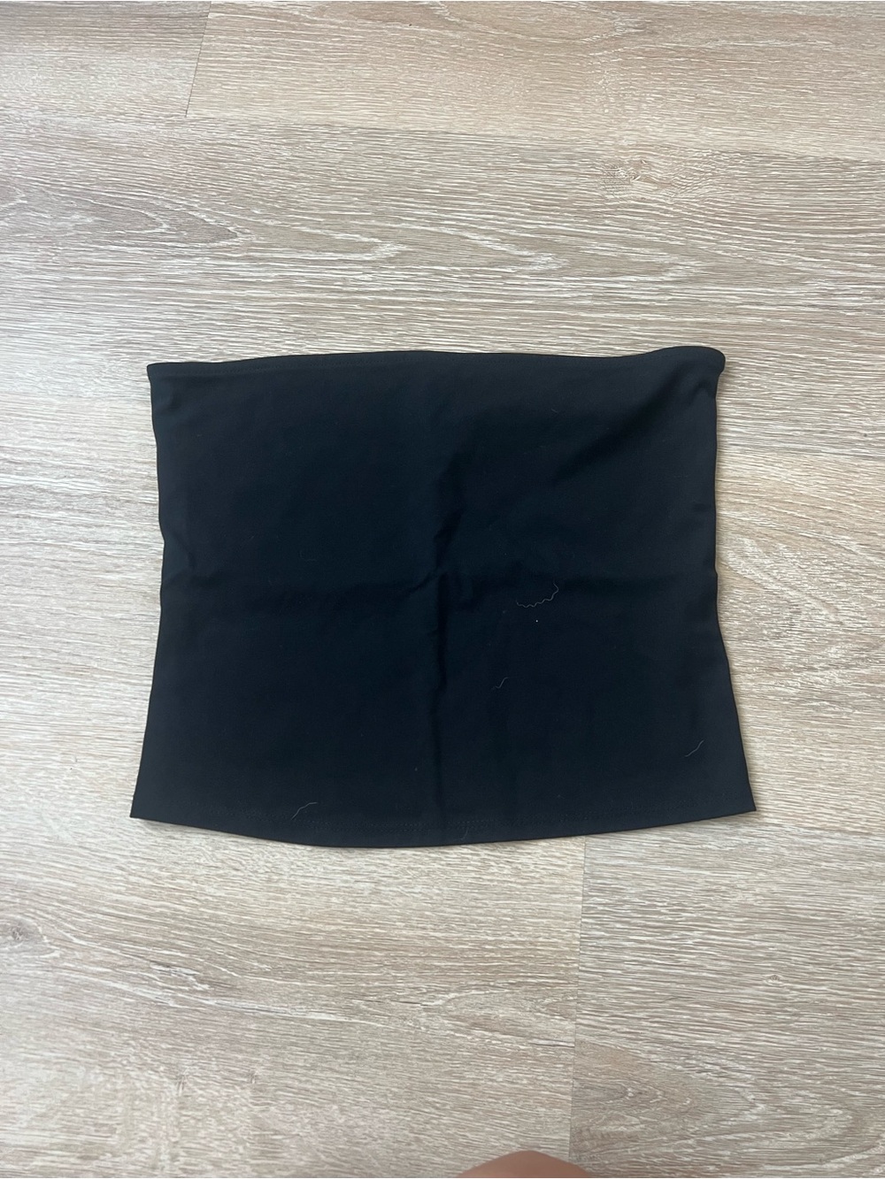 Nordstrom Open Edit Classic Black Strapless Crop Top - Women's Tube top